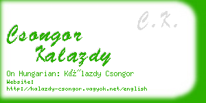 csongor kalazdy business card
